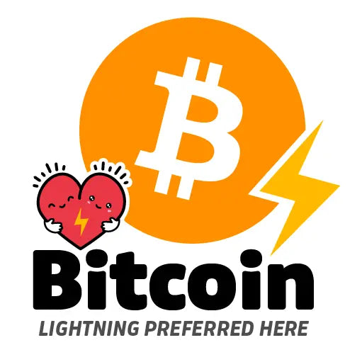 Bitcoin Lightning Preferred Here - Heart Edition - Square - Free Digital Download Store of Value