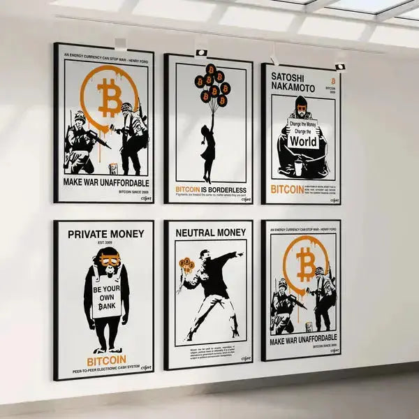 Street Cyber Art - Bitcoin Revolution Posters