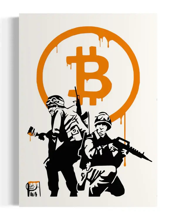 Street Cyber Art - Cyber Soldiers - Bitcoin Poster Store of Value