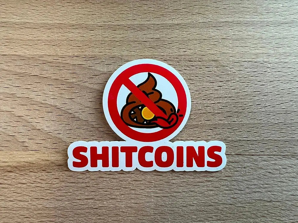 BitPopArt - Shitcoins Sticker - Bitcoin Sticker