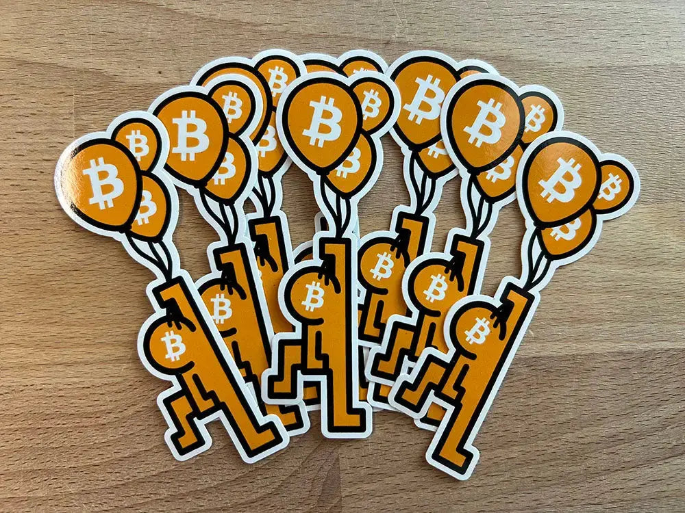 BitPopArt - BitPop Balloon Sticker - Bitcoin Sticker