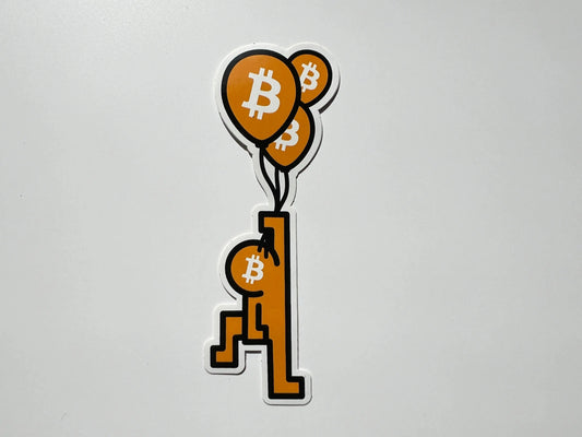 BitPopArt - BitPop Balloon Sticker - Bitcoin Sticker