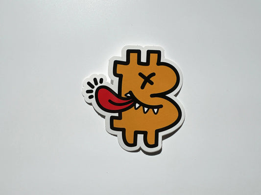 BitPopArt - B-Funny Sticker - Bitcoin Sticker