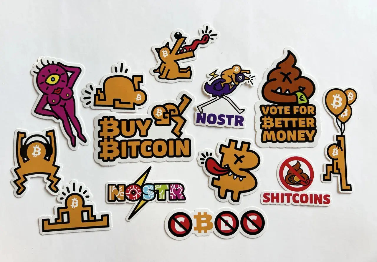 BitPopArt - Whale Sticker Pack - Bitcoin & NOSTR Stickers