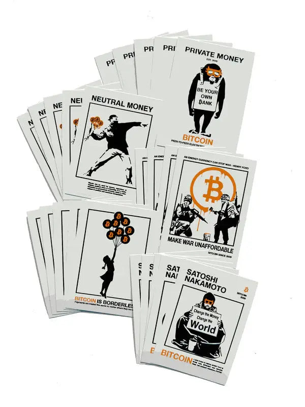 Street Cyber Art - Bitcoin Revolution Stickers - 25 Pack Store of Value