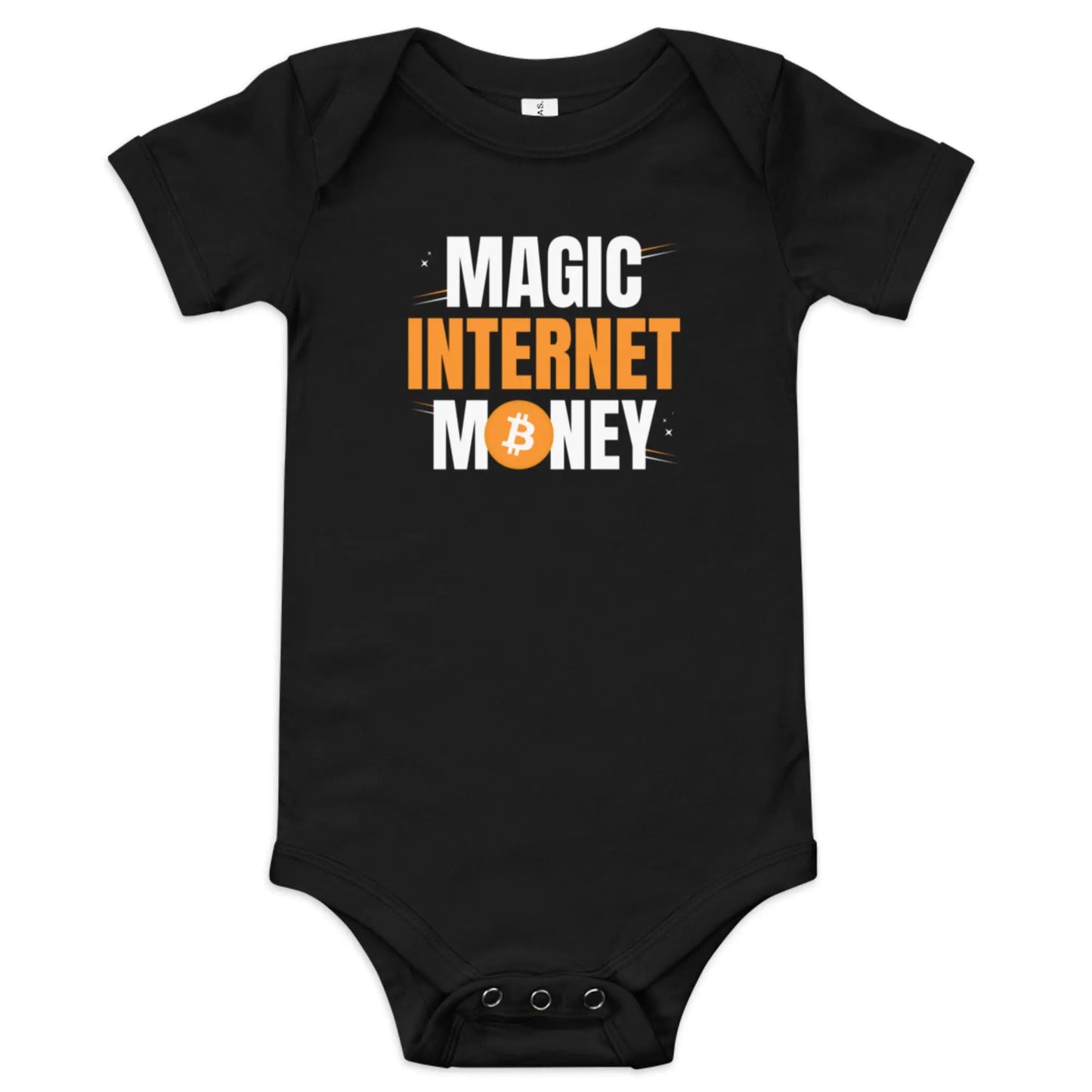 Magic Internet Money - Baby Bitcoin Body Suit Black
