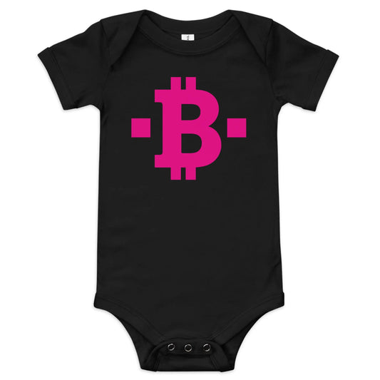 Pink Square - Baby Bitcoin Body Suit Store of Value