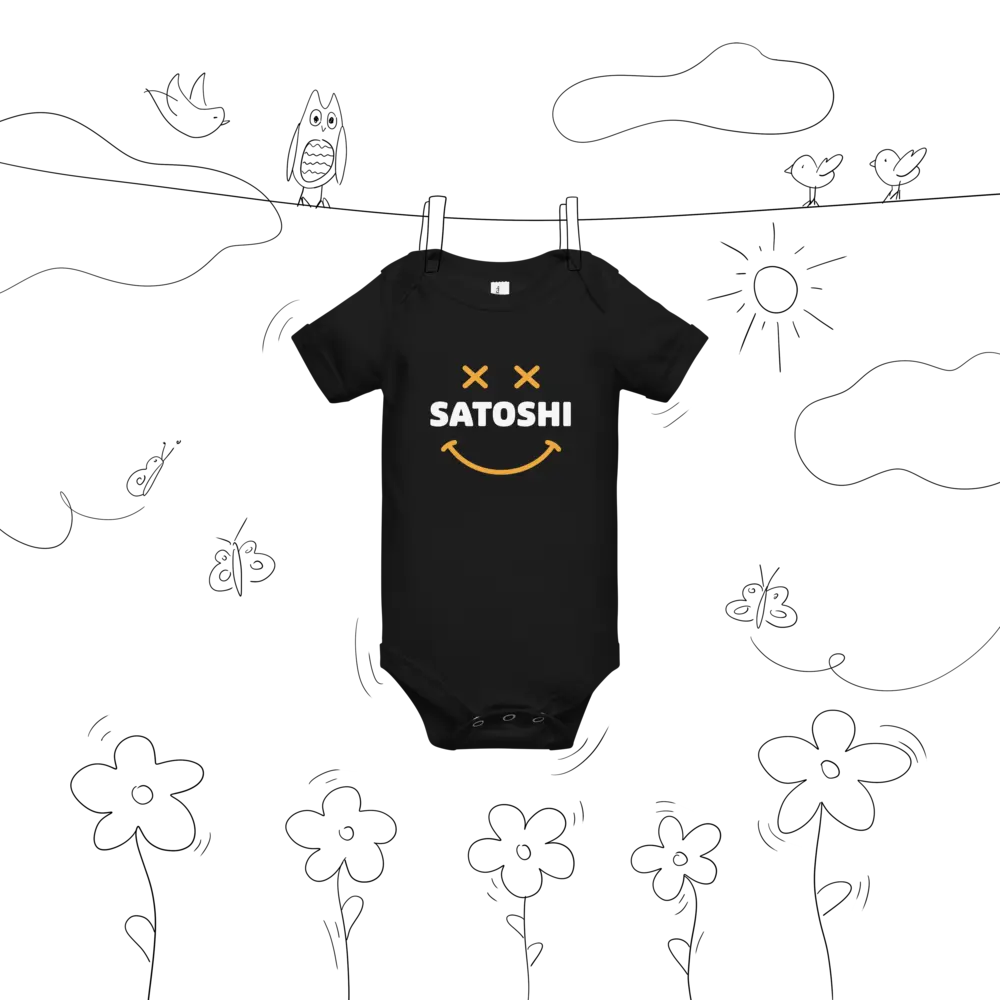 Satoshi Smiley - Baby Bitcoin Bodysuit Store of Value