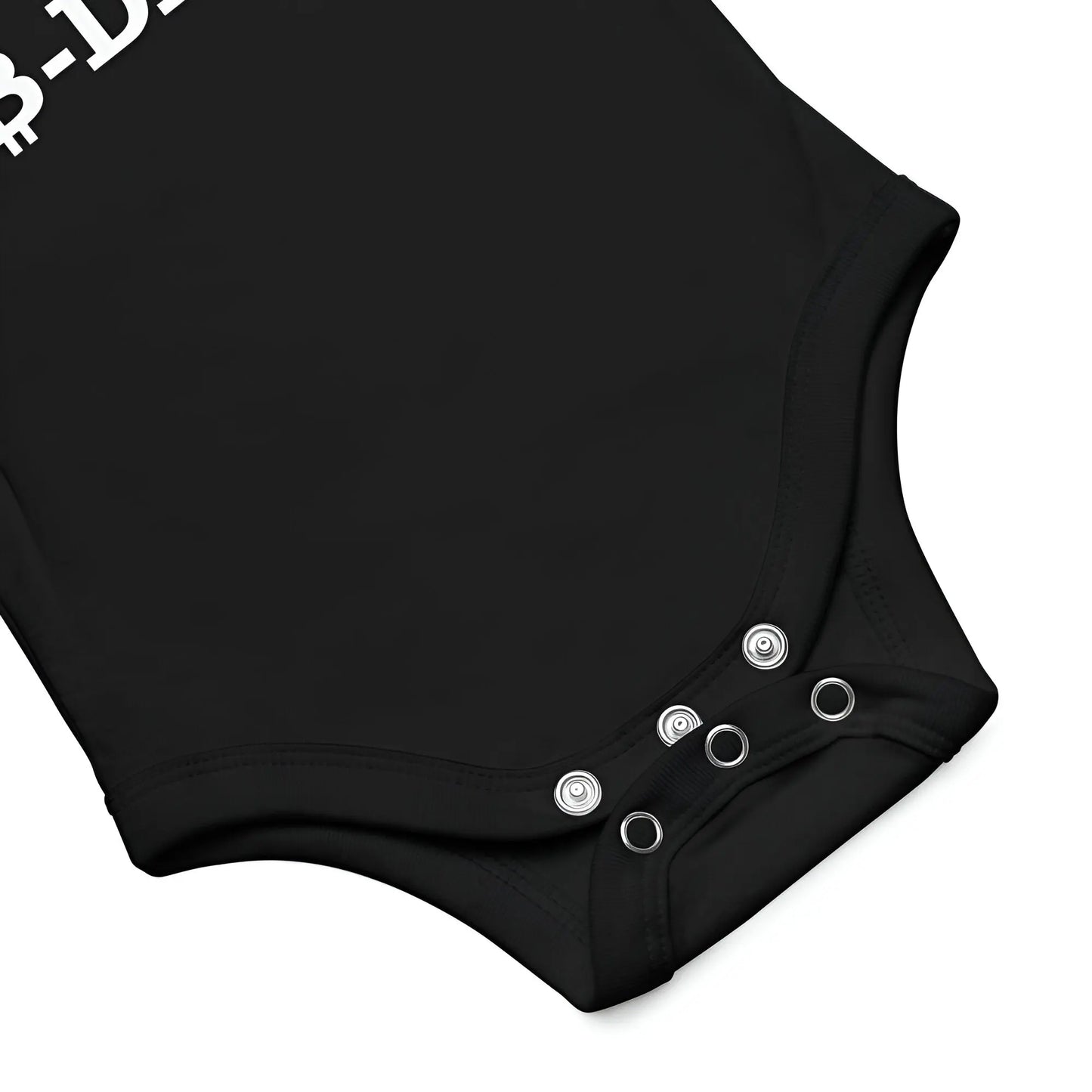 Happy B-Day - Baby Infant Bitcoin One Piece Body Suit - Short Sleeve Black