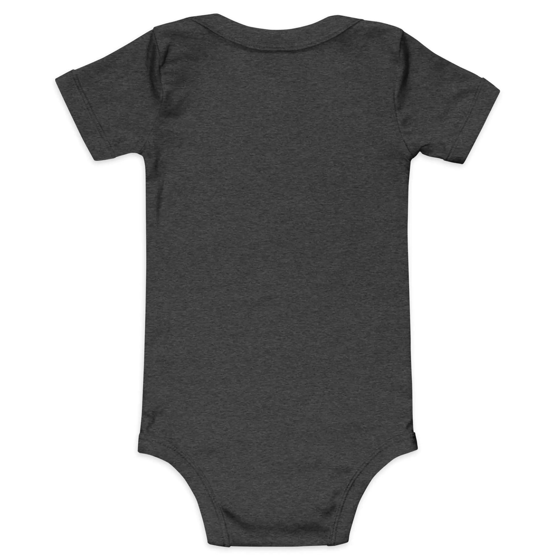 Vintage Dog Lovers - Bitcoin Baby Body Suit - One Piece with Short Sleeve Grey Heather 