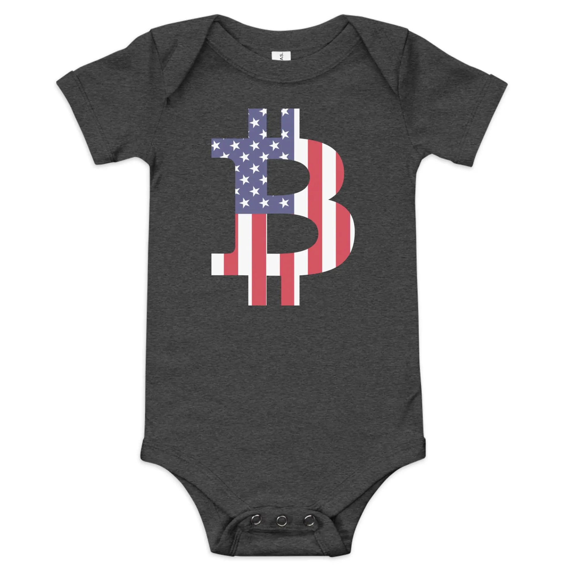 American Bitcoin Flag - Baby Bitcoin Body Suit Store of Value