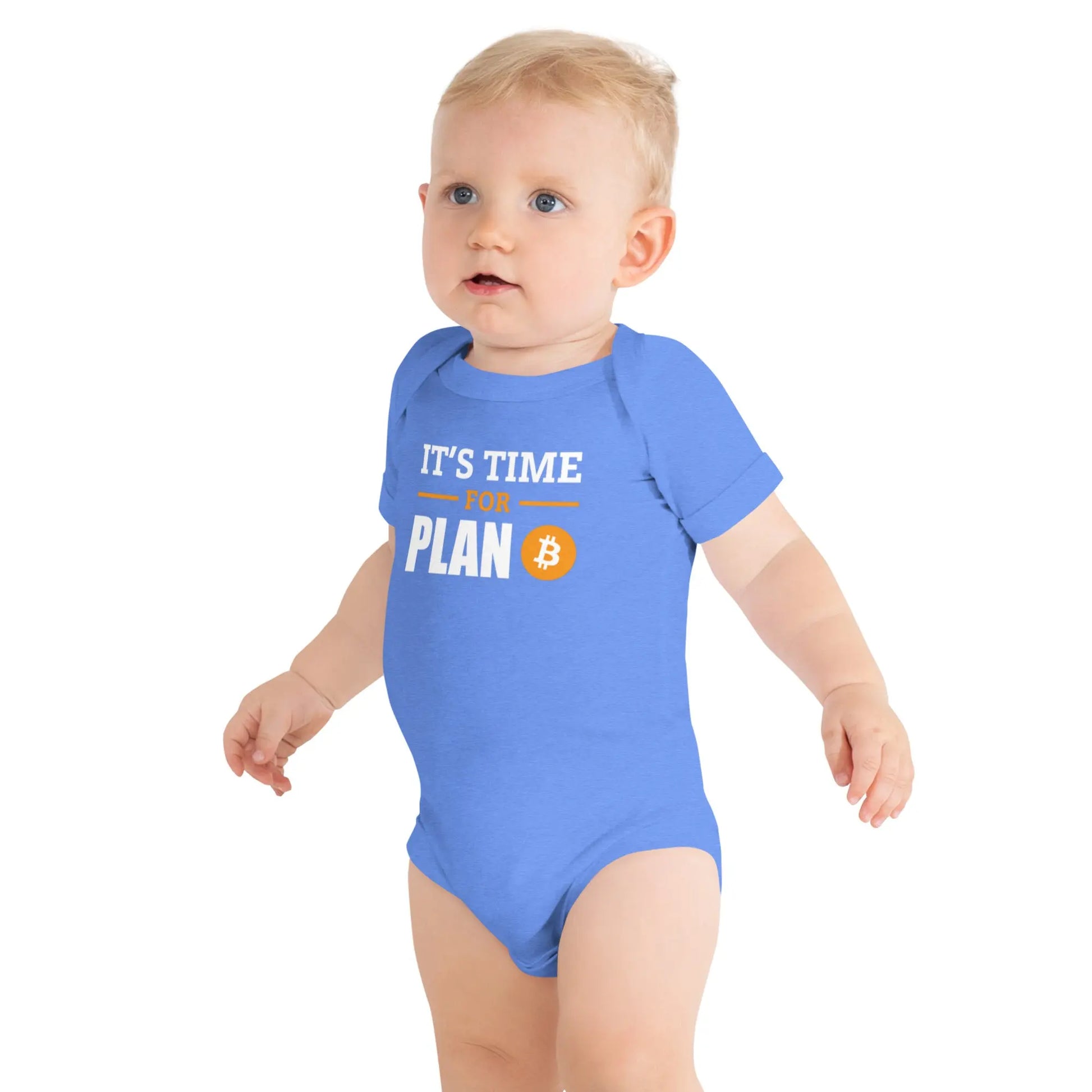 Plan B - Baby Bitcoin Body Suit Blue