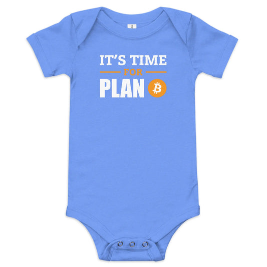 Plan B - Baby Bitcoin Body Suit Blue