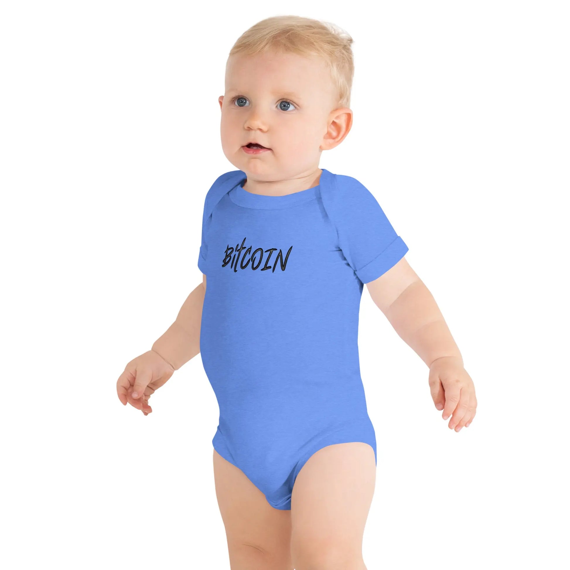 Fearless Bitcoin - Baby Bitcoin Body Suit Blue Color