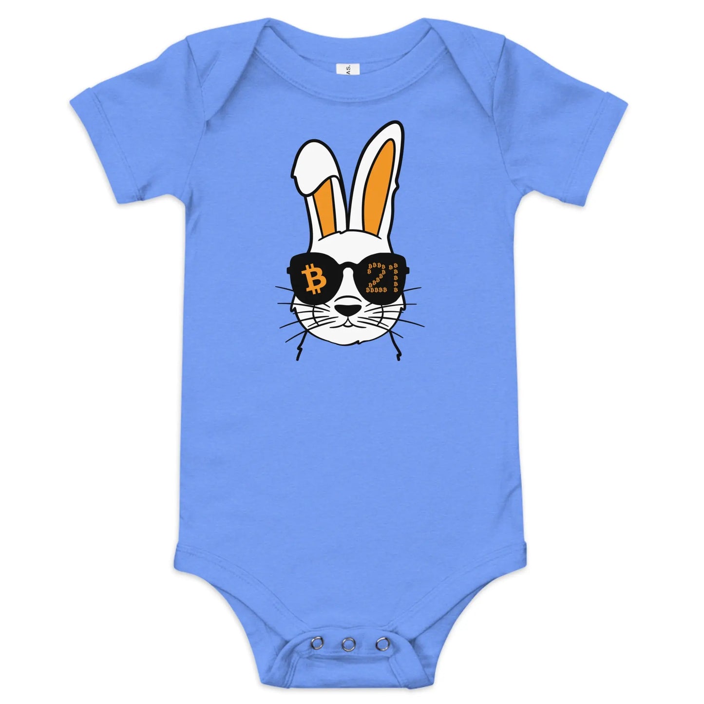 Rabbit 21 - Baby Bitcoin Body Suit Blue Color