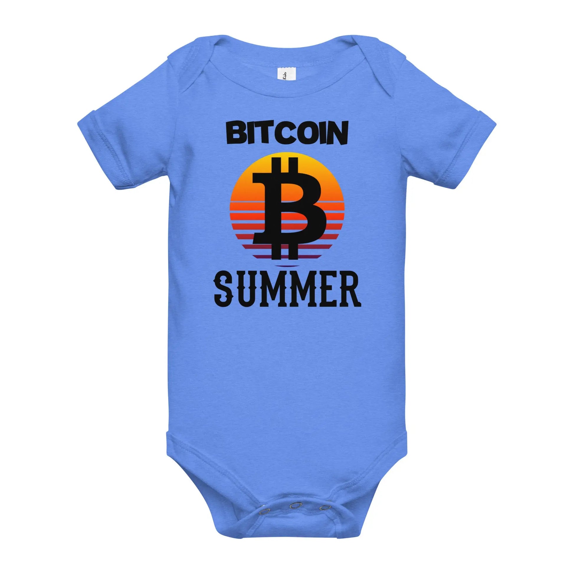 Bitcoin Summer - Baby Bitcoin Body Suit Blue Color
