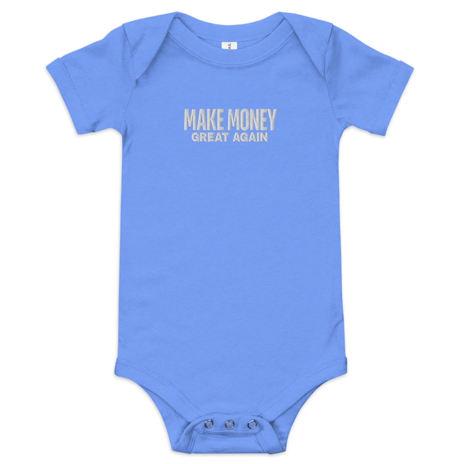 Make Money Great Again - Baby Bitcoin Bodysuit - White Embroidery Store of Value