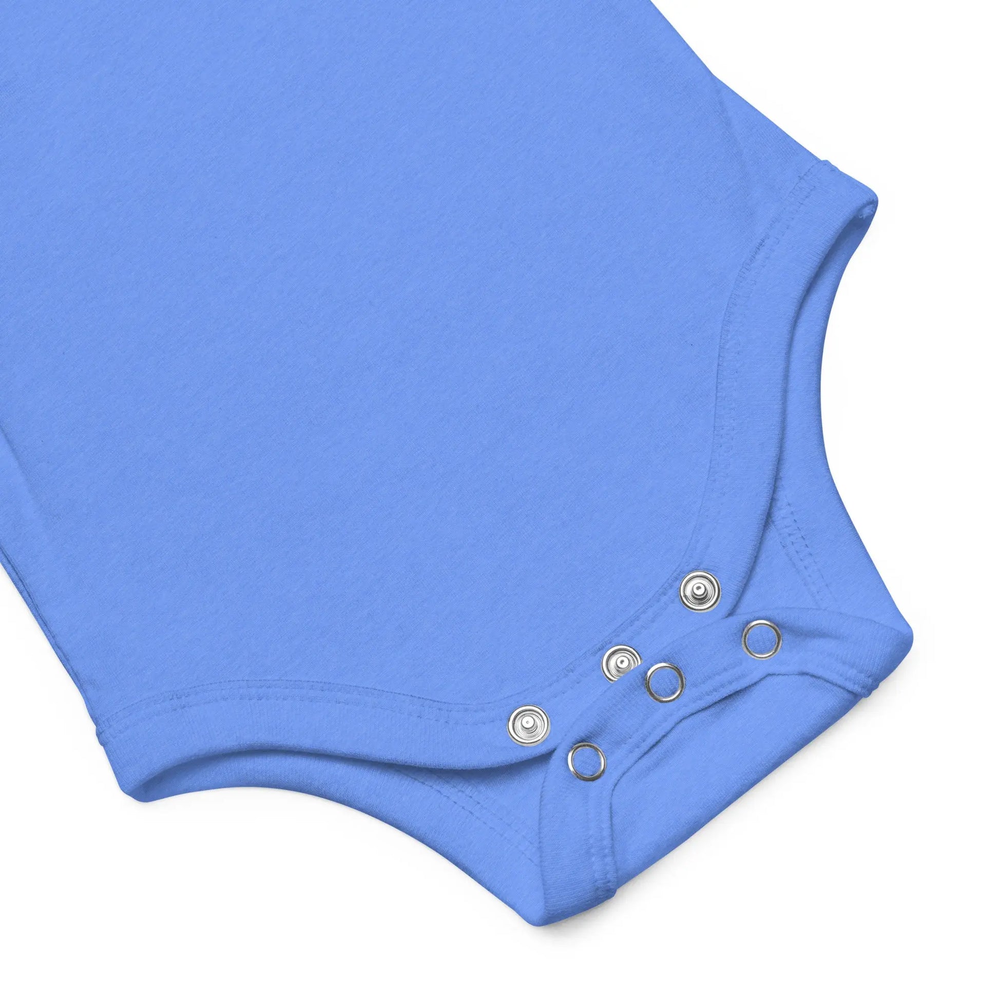 Bitcoin Accepted Here - Baby Bitcoin Body Suit - One Piece with Short Sleeve Blue