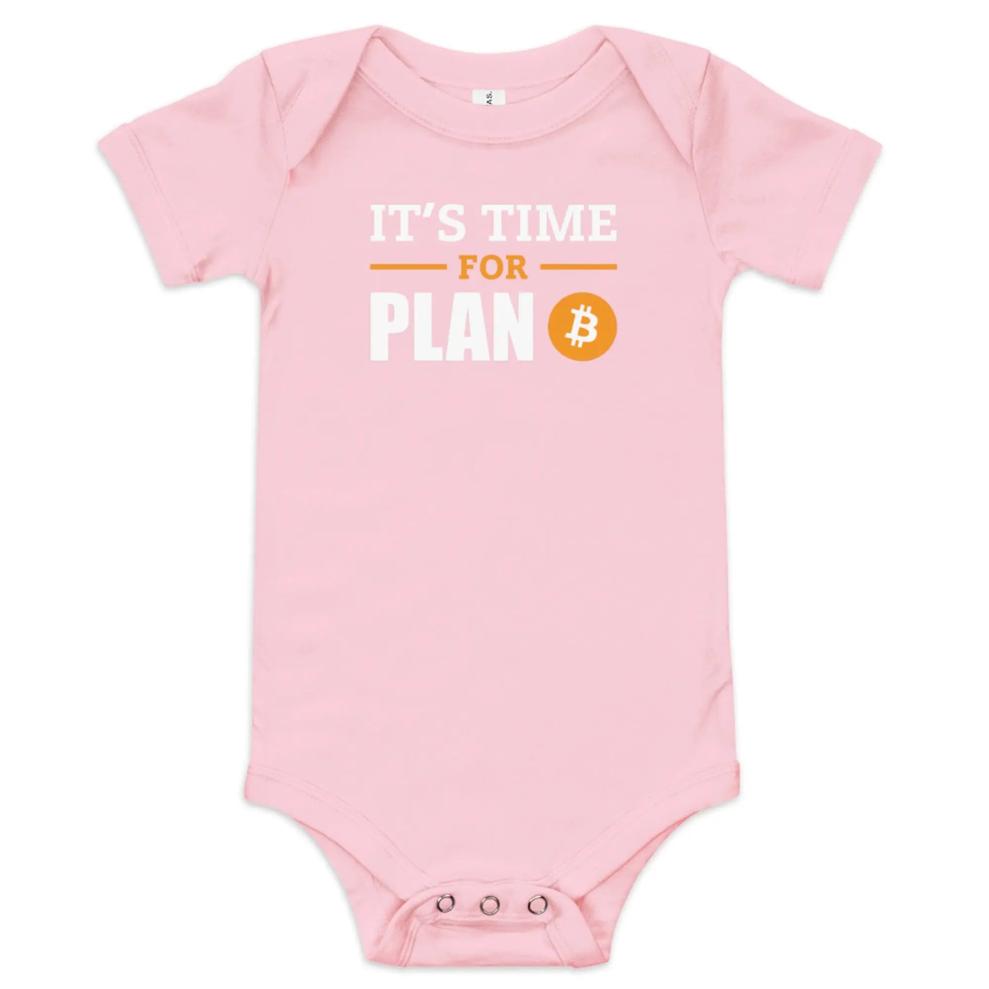 Plan B - Baby Bitcoin Body Suit Pink