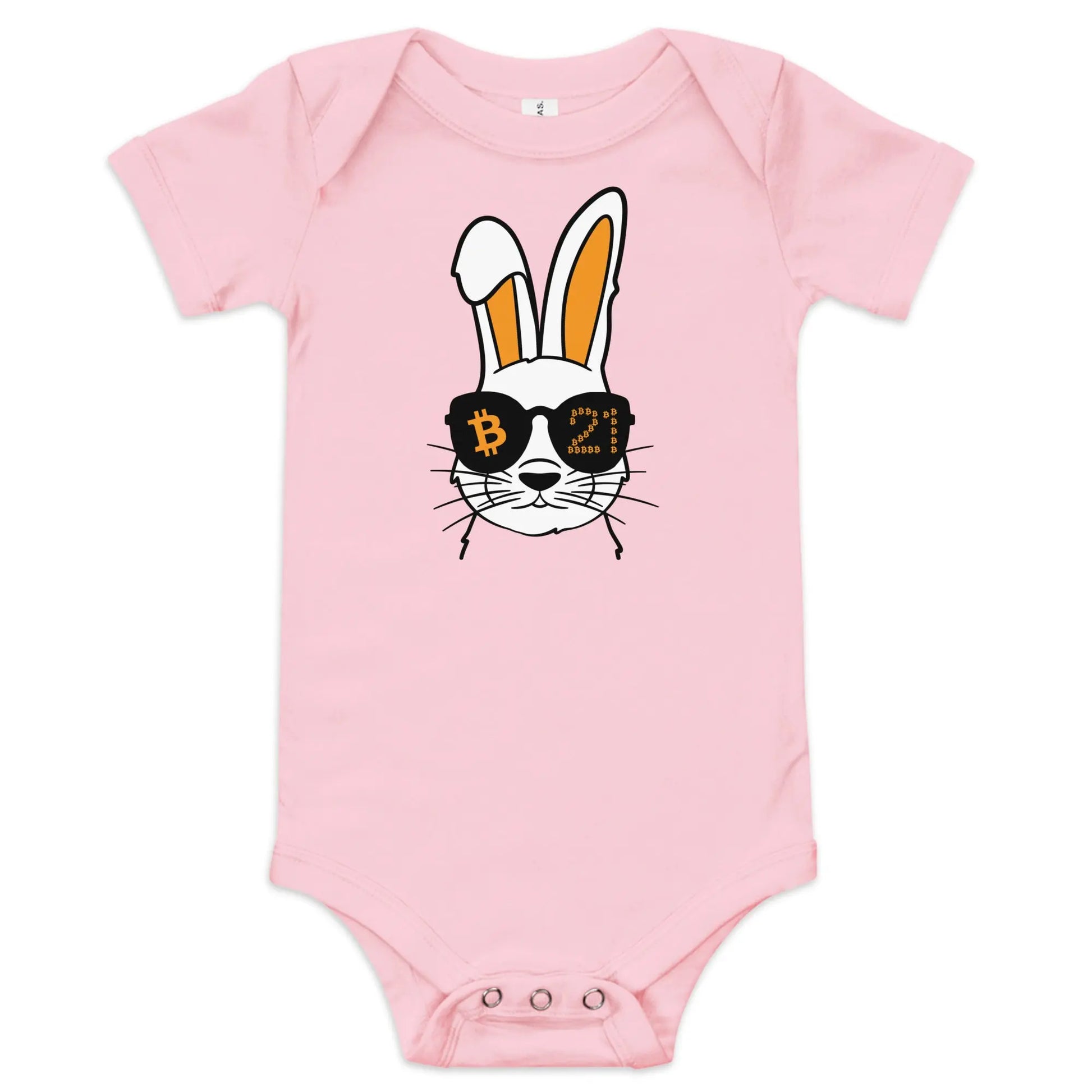 Rabbit 21 - Baby Bitcoin Body Suit Pink Color
