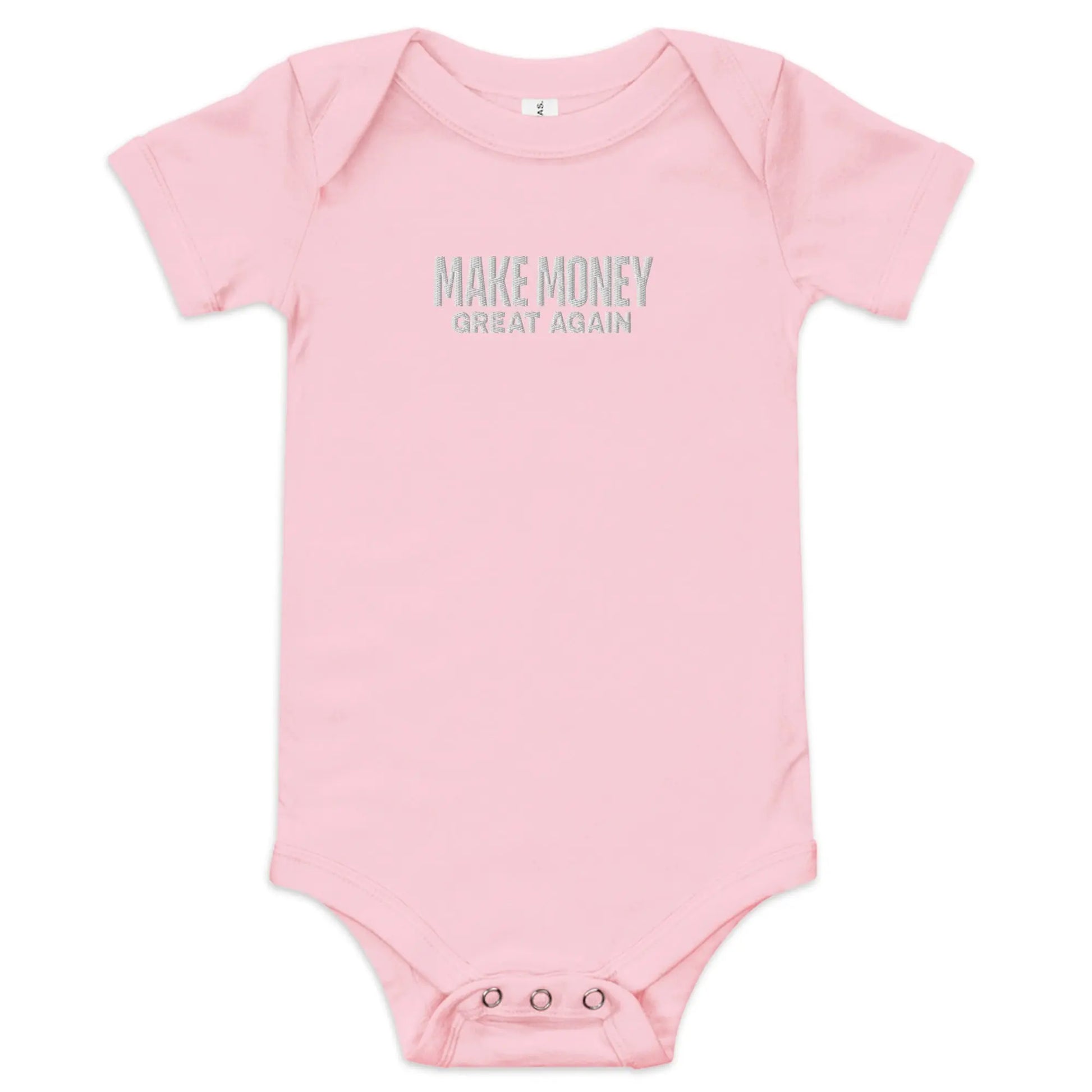 Make Money Great Again - Baby Bitcoin Bodysuit - White Embroidery Store of Value