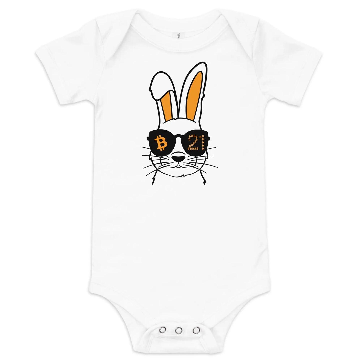 Rabbit 21 - Baby Bitcoin Body Suit White Color