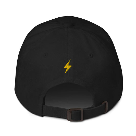 SATS Symbol Front & Lightning Symbol Back - Gold Color Embroidered - Classic Dad Hat Store of Value