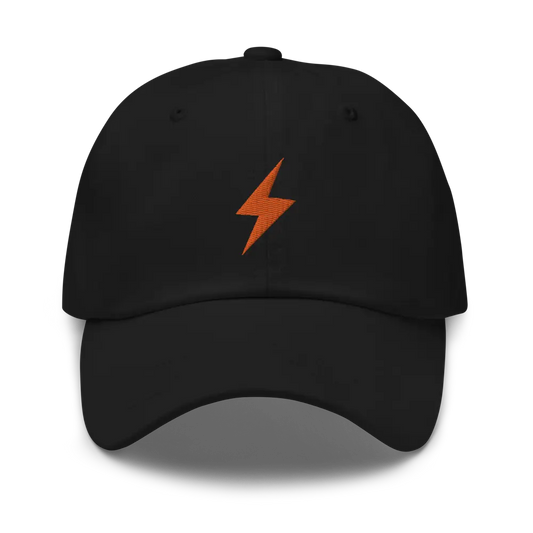 Lightning Symbol - Orange Embroidered - Classic Bitcoin Hat Store of Value