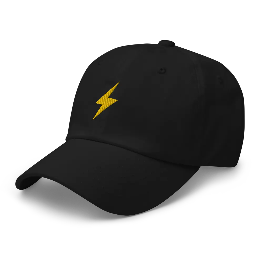 Lightning Symbol - Gold Embroidered - Classic Bitcoin Hat Store of Value