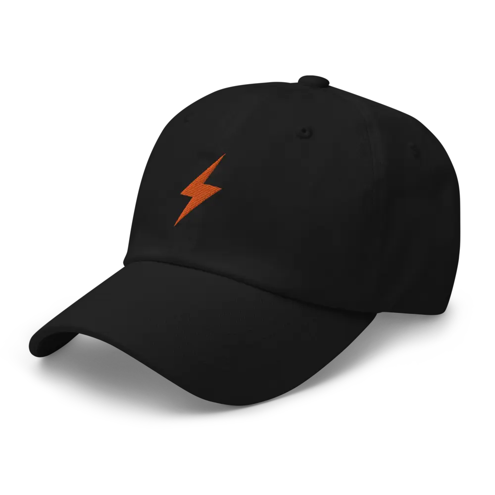 Lightning Symbol - Orange Embroidered - Classic Bitcoin Hat Store of Value