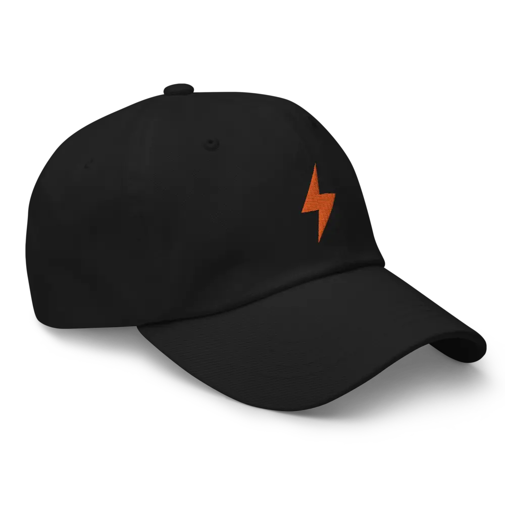 Lightning Symbol - Orange Embroidered - Classic Bitcoin Hat Store of Value