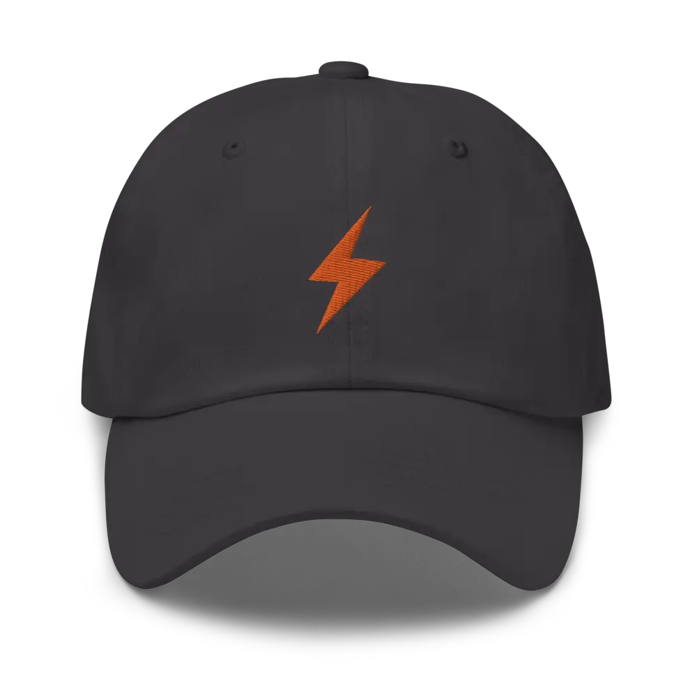 Lightning Symbol - Orange Embroidered - Classic Bitcoin Hat Store of Value