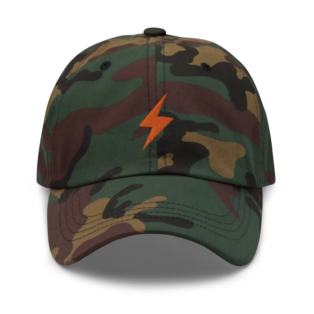 Lightning Symbol - Orange Embroidered - Classic Bitcoin Hat Store of Value