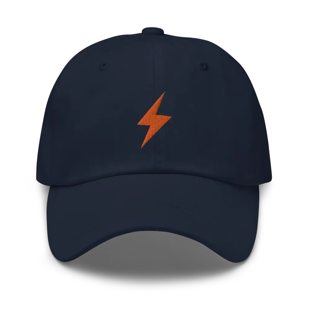 Lightning Symbol - Orange Embroidered - Classic Bitcoin Hat Store of Value