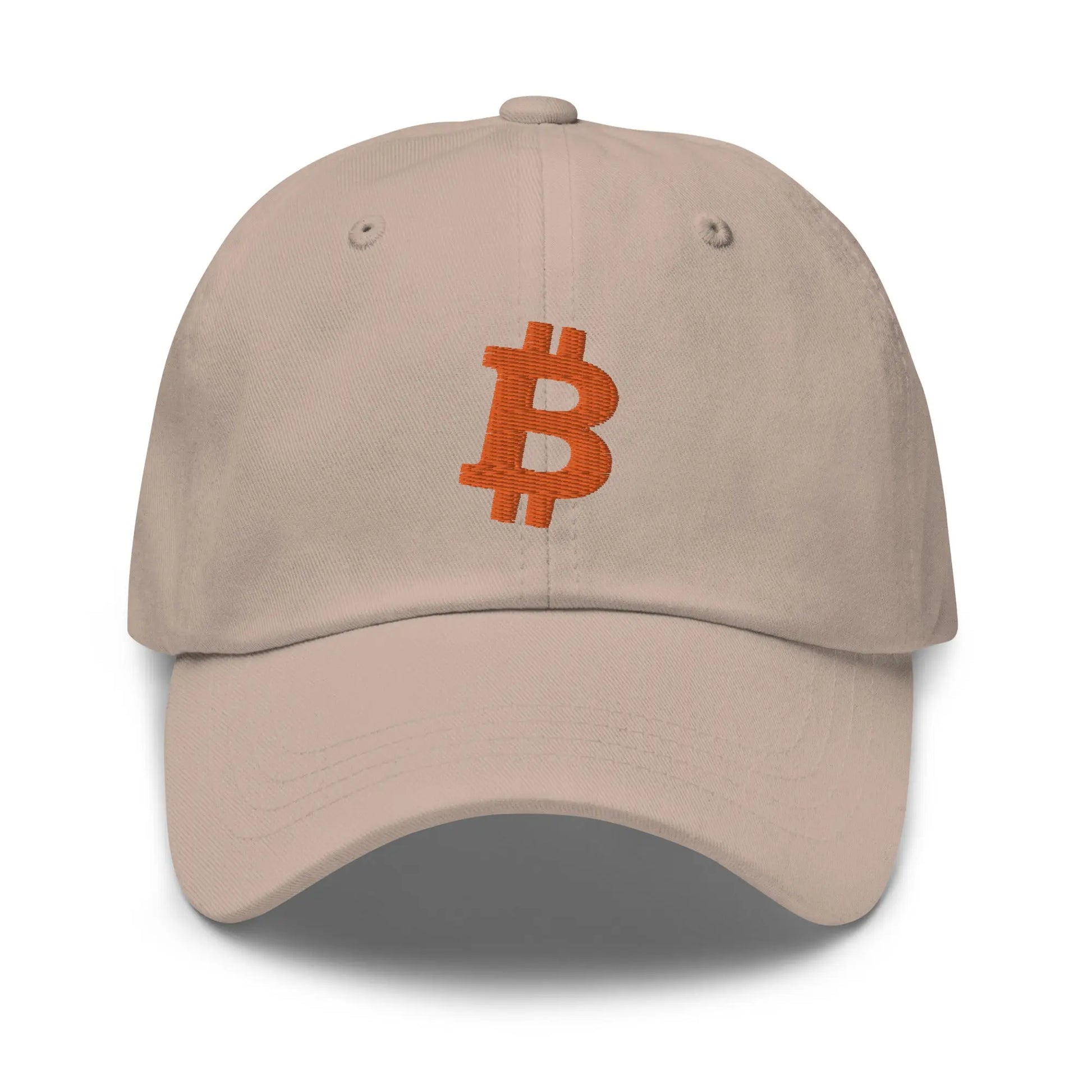 Orange Angled Bitcoin Embroidered Classic Dad Hat
