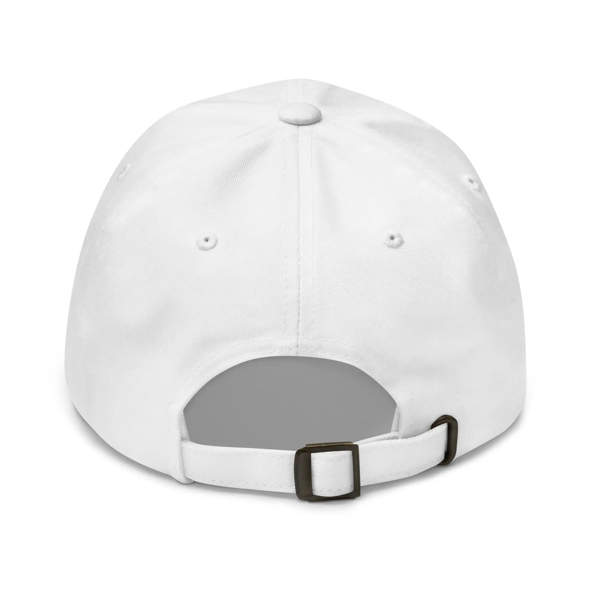 Flamingo Angled Bitcoin Embroidered Classic Dad Hat White