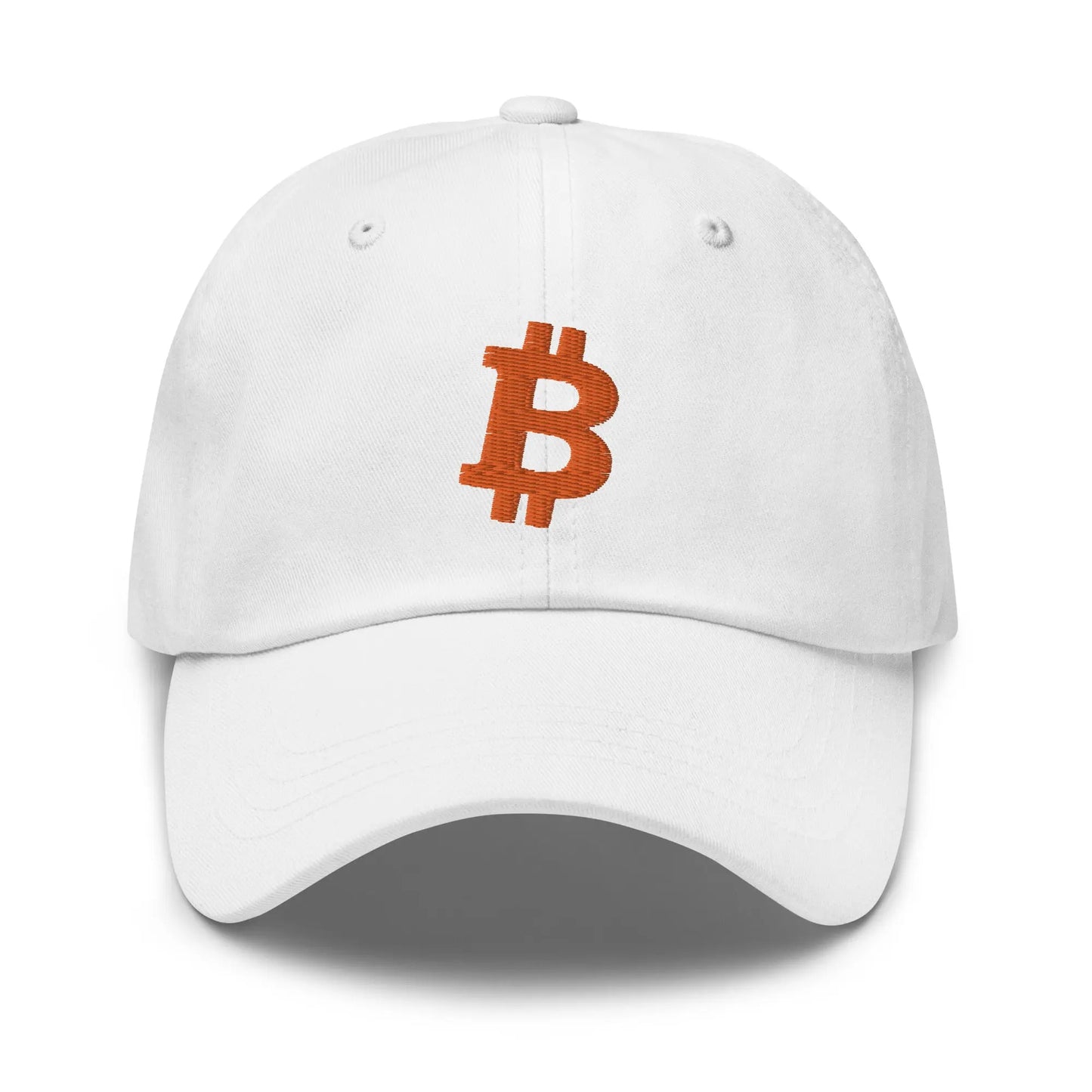 Orange Angled Bitcoin Embroidered Classic Dad Hat