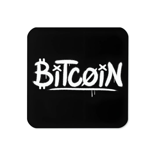 Graffity Street Art Cork-back Bitcoin coaster