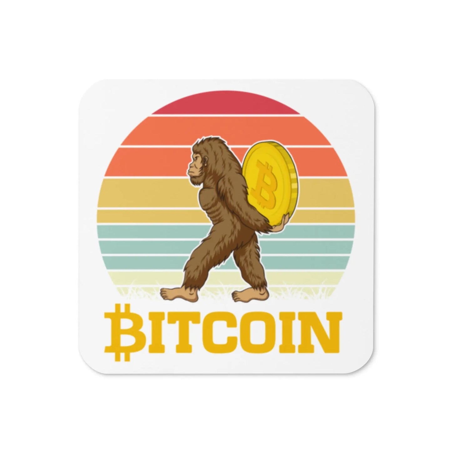 Big Foot - Cork-back Bitcoin Coaster