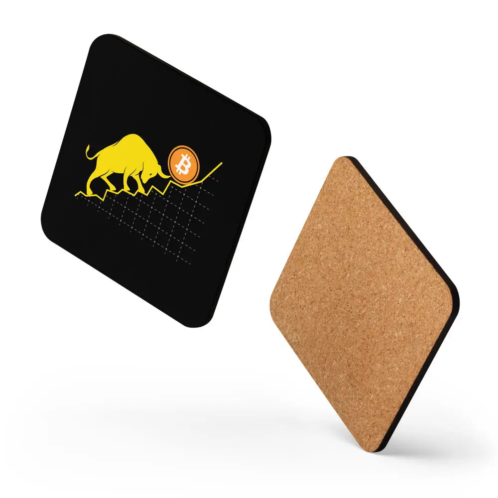 Bullish! - Cork-back Bitcoin Coaster Store of Value