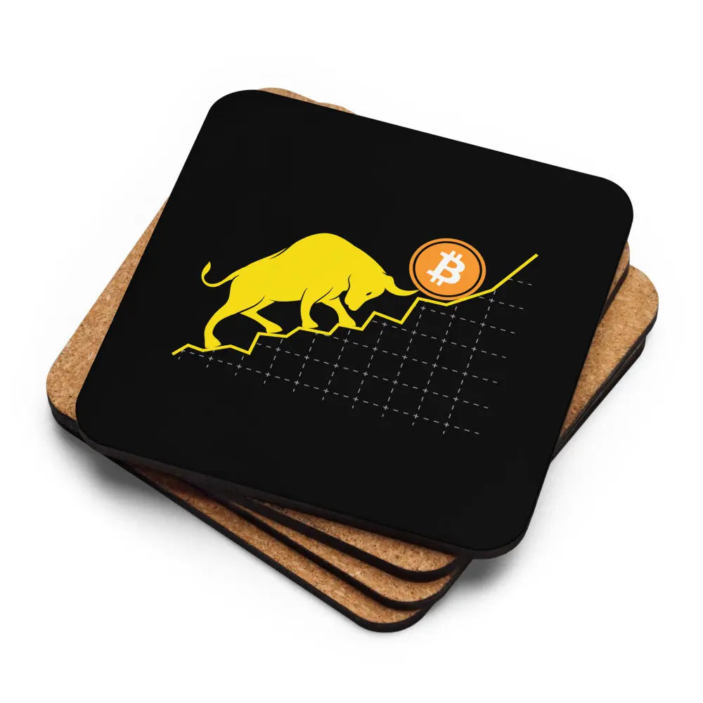 Bullish! - Cork-back Bitcoin Coaster Store of Value