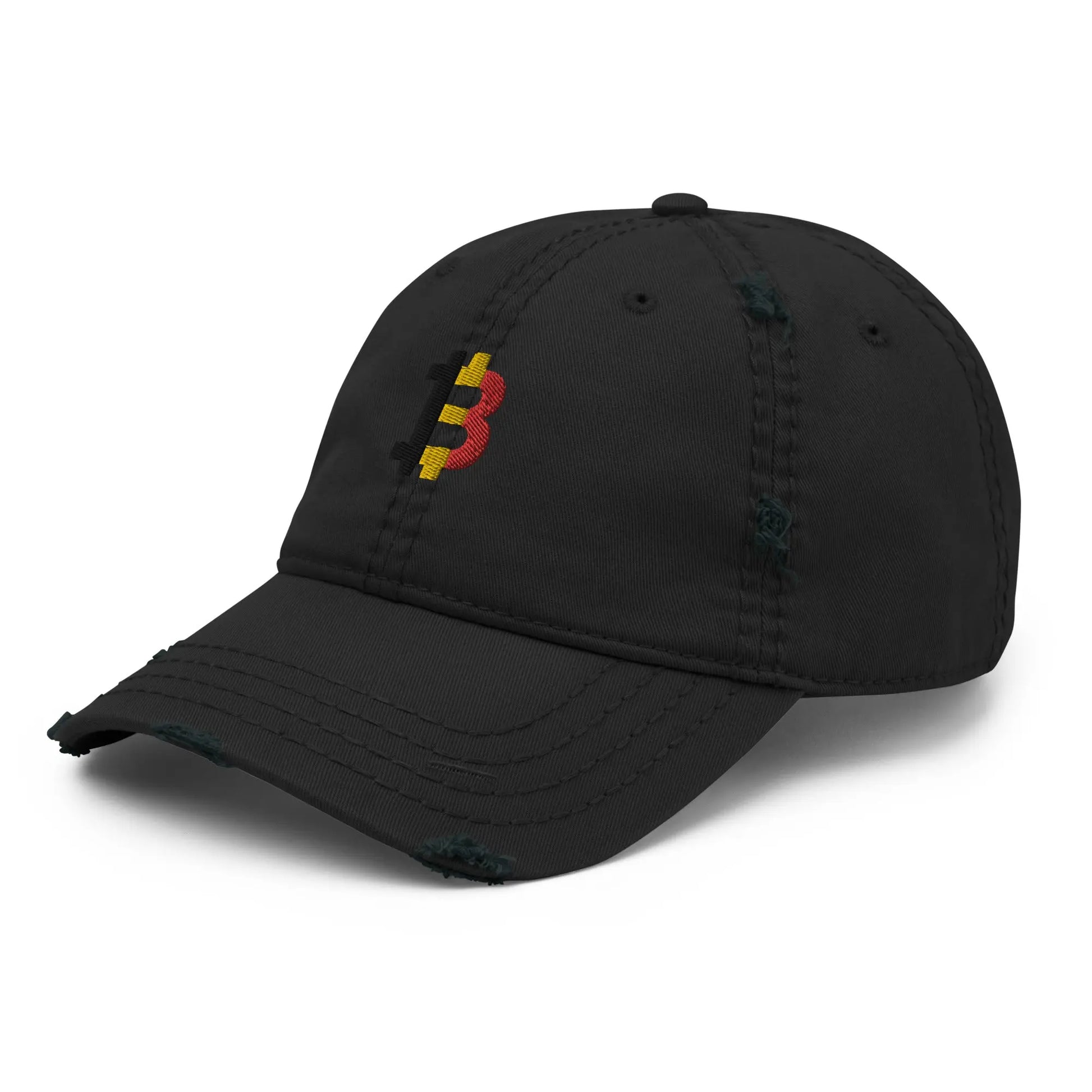 Belgium Bitcoin Flag - Distressed Bitcoin Hat - Embroidery Store of Value