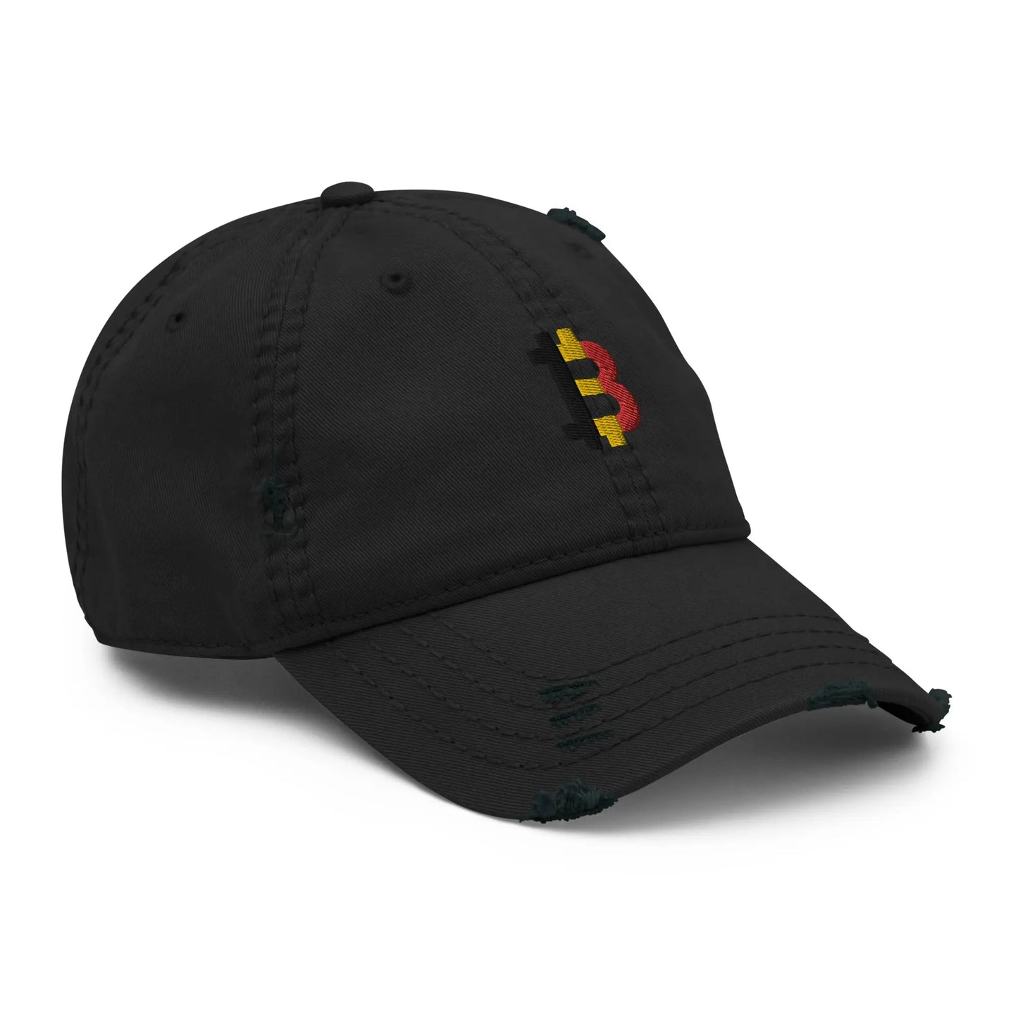 Belgium Bitcoin Flag - Distressed Bitcoin Hat - Embroidery Store of Value