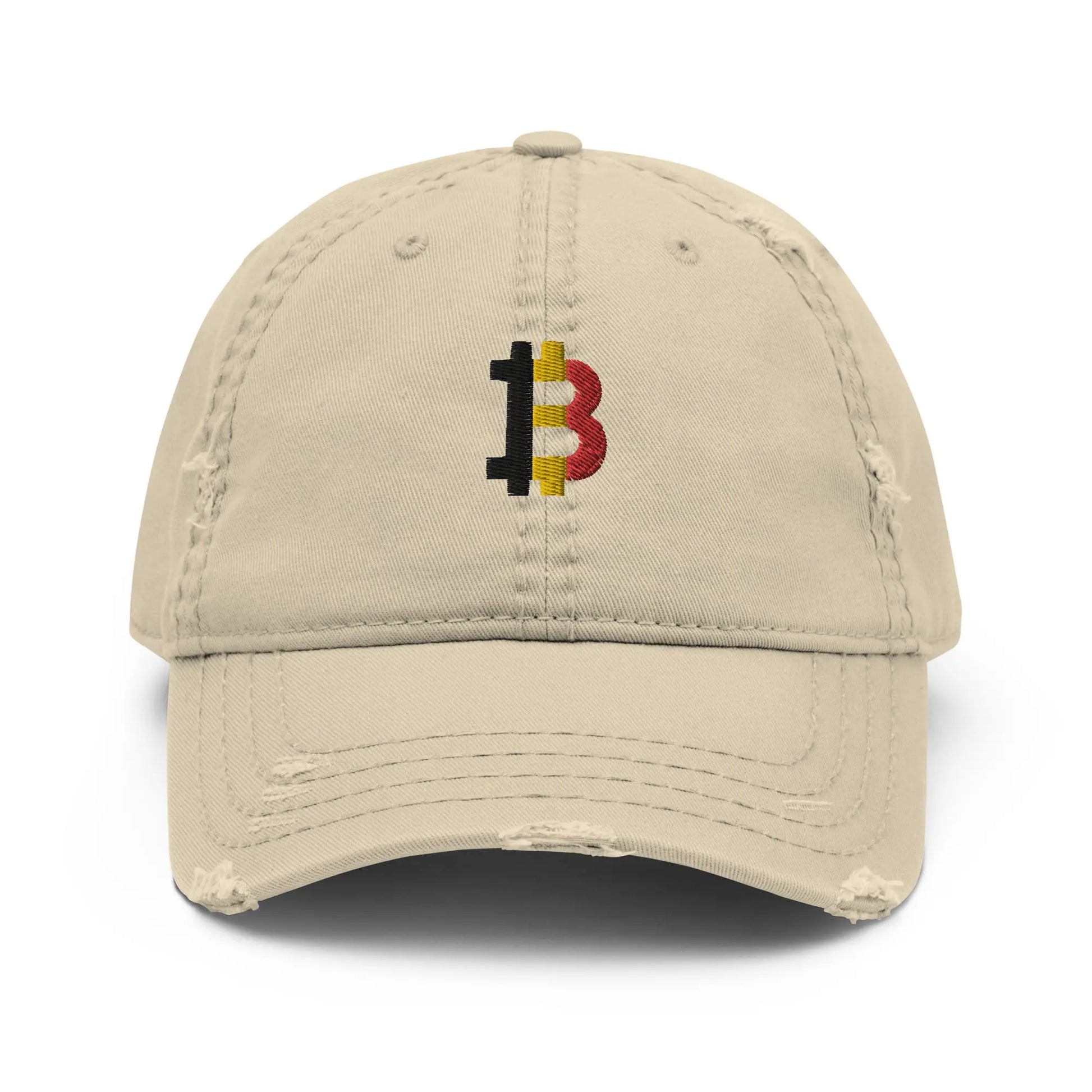 Belgium Bitcoin Flag - Distressed Bitcoin Hat - Embroidery Store of Value