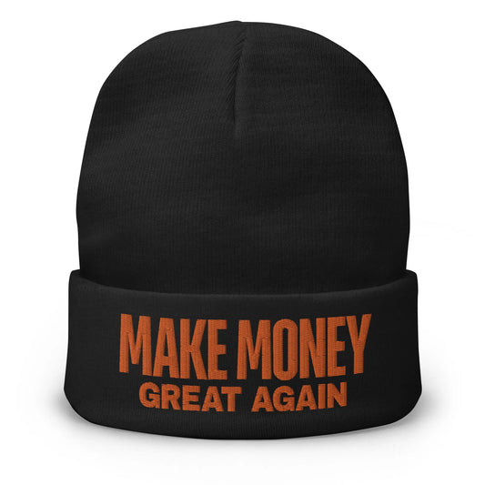 Make Money Great Again - Orange Embroidery - Beanie Store of Value