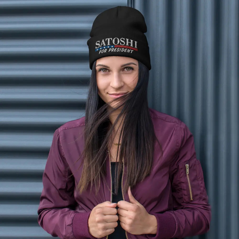 Satoshi For President - Beanie - Embroidery Store of Value