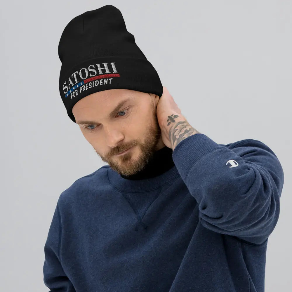 Satoshi For President - Beanie - Embroidery Store of Value