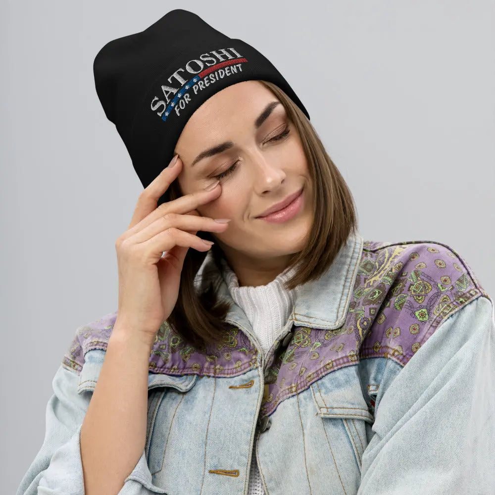 Satoshi For President - Beanie - Embroidery Store of Value