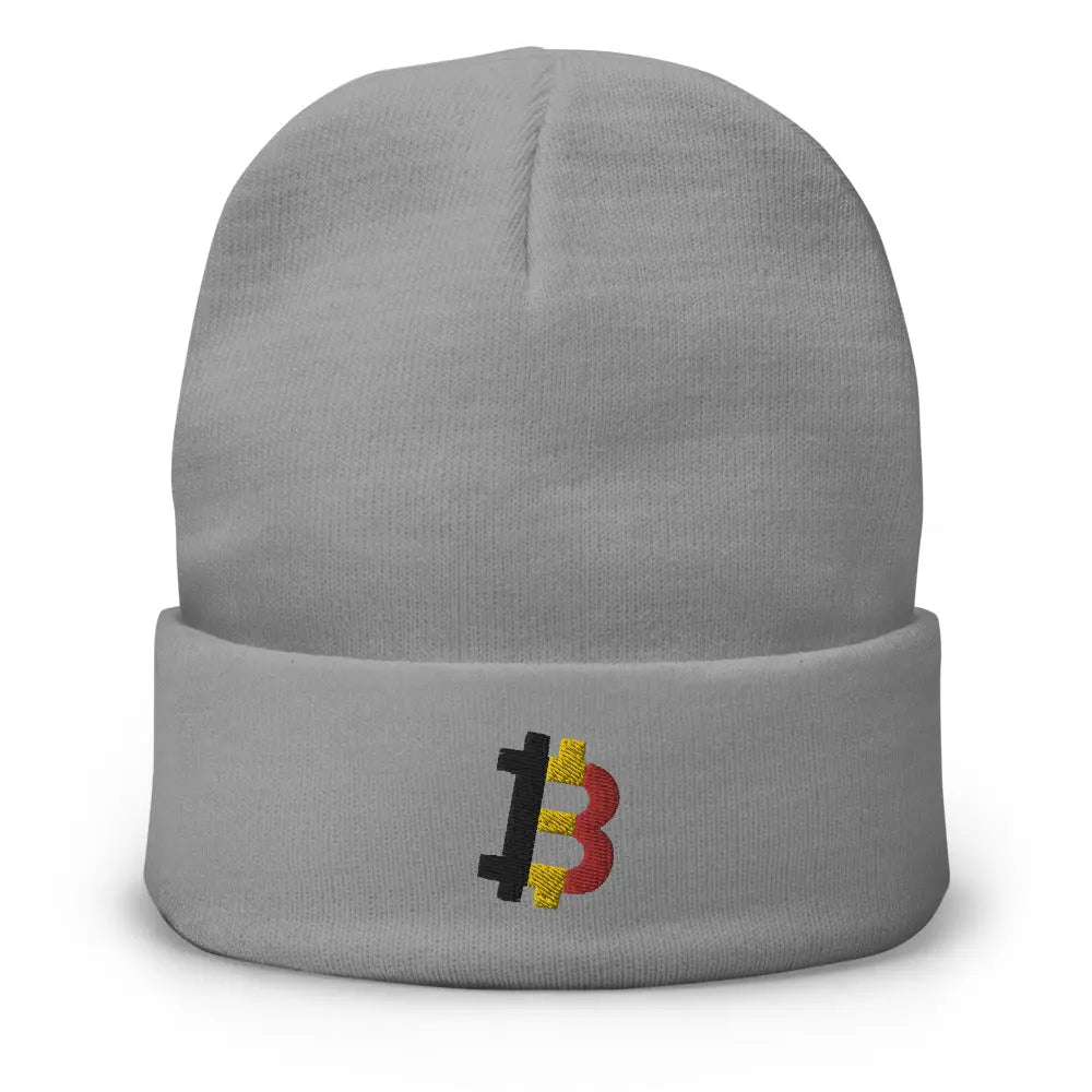 Belgium Bitcoin Flag - Bitcoin Beanie - Embroidery Store of Value