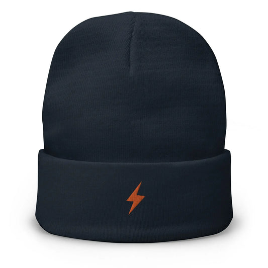 Beanie - Lightning Symbol - Orange Embroidered Store of Value